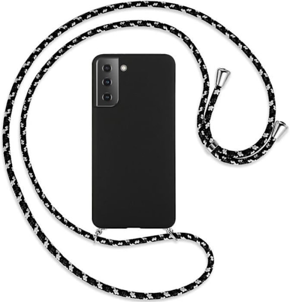 Coque - Samsung - Galaxy S21 - Mjuk - Silikon - Justerbar Axelrem Svart Svart