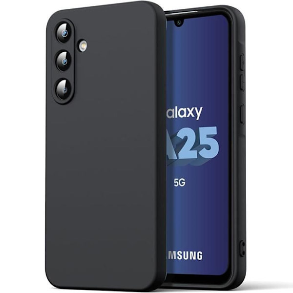 Skyddsfodral - Samsung - Galaxy A25 5G - Silikon - Ultra Slim - Matt Svart Svart