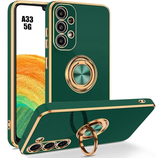 Ringfodral till Samsung Galaxy A33 5G Anti-Scratch Mjuk TPU - Midnattsgrön Nattgrönt