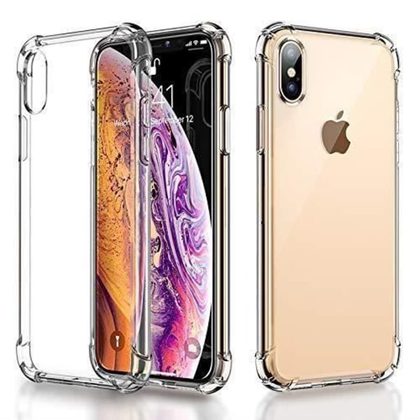 HK14652-iPhone Xs-X fodral, [Anti-Drop][Crystal Clear]Airbag Absorption Bumper Kudde, Anti-Scratch Clear Back för i