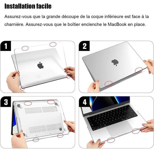 Skyddsskal för MacBook Pro 14" - BOOLING - Modell M5/M4/M3/M2/M1 - Repbeständig - Damdesign - Ventilerad Vit