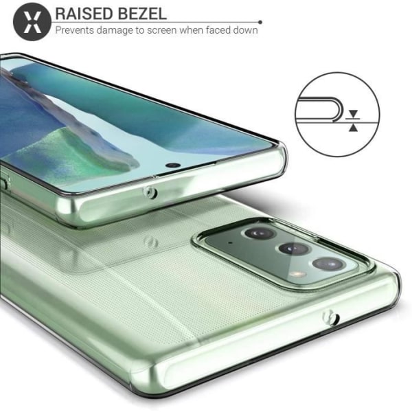 Fodral till Samsung Galaxy Note 20 Transparent Gel Silikon Mjuk TPU Ultratunn Skyddande Slim kompatibel trådlös laddning Coque