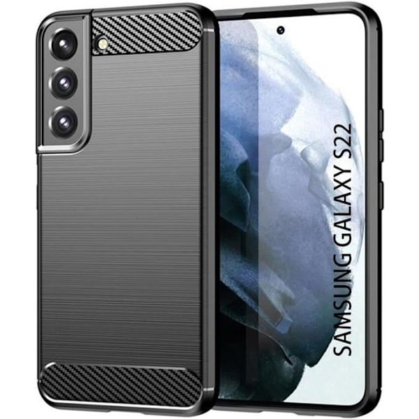 Fodral till Samsung S22 (6.1") - PROSHOP - Anti-Shock Silikon stållinor - Svart Svart