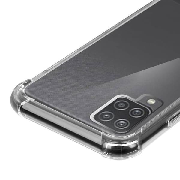 Transparent stötsäkert silikonfodral till Samsung A12