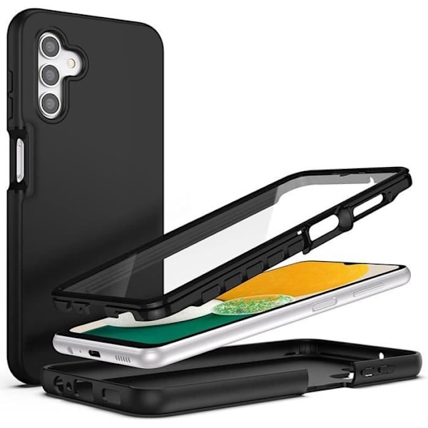 Helkroppsfodral för Samsung A13 5G, 360° Hybridskydd Silikon Anti-Scratch Svart Svart