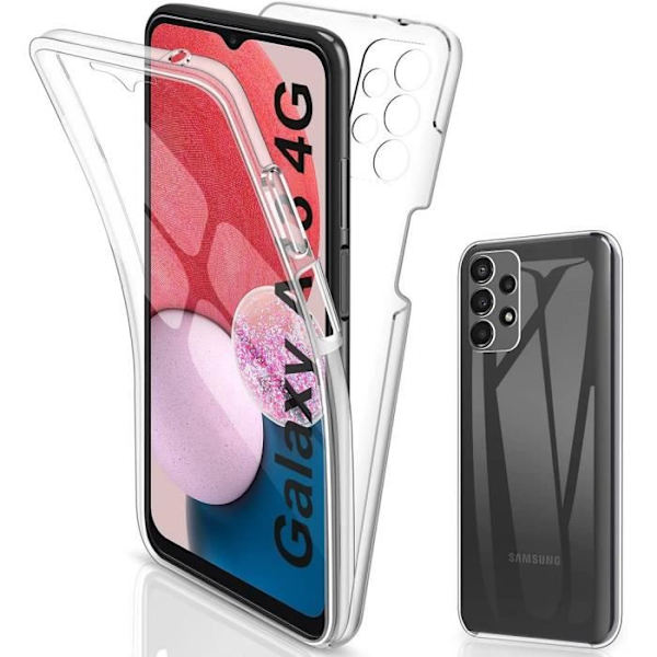 Fodral för Samsung A13 4G (6,6 tum) Transparent helkropp Anti-skrapa, mjukt TPU stötsäkert fodral