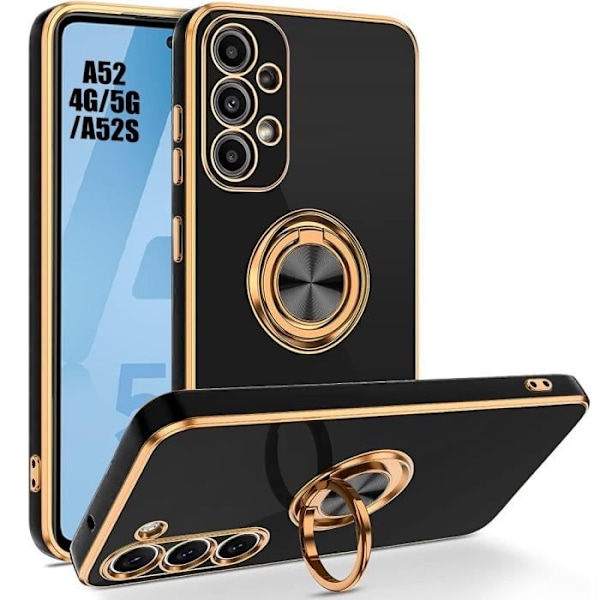 Ringfodral för Samsung Galaxy A52 4G-5G A52s 5G Anti-Scratch Fashion Soft TPU Svart Svart