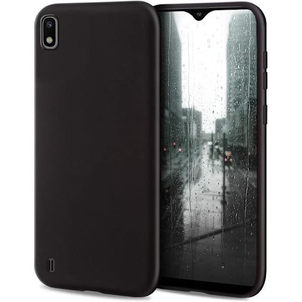 Silikonfodral för Samsung A10, svart - matt finish, tunt och tunt mjukt TPU-fodral