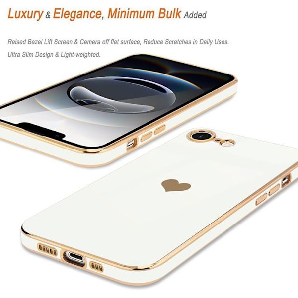 Skyddsfodral - BOOLING - för iPhone 16e - Flexibelt - Repåtrande - 2 Härdat Glas Vit