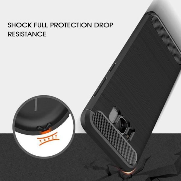 Fernando Snyggt Grå Mjuk Silikon Coque för Samsung Galaxy S8 Plus Carbon Fiber Case