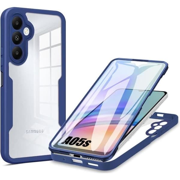 Skal - BOOLING - för Samsung Galaxy A05s - Mörkblå - Semihård - Stötsäker marinblå