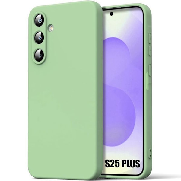 Coque för Samsung Galaxy S25 Plus (Galaxy S25+) - Mjuk Grön Silikon - BOOLING® Grön