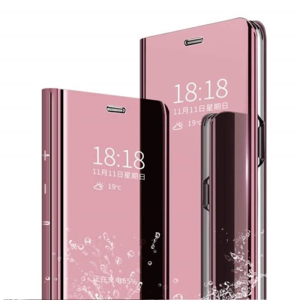 Fodral till Samsung Note 10 Lite Folio stativ rosa spegeleffekt