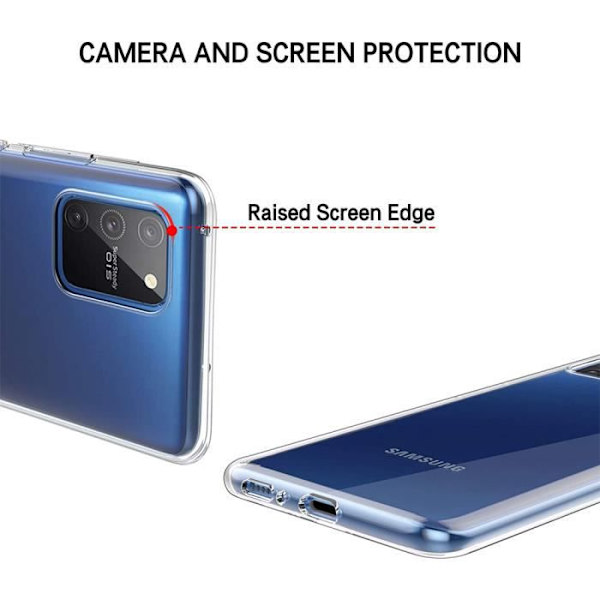 Genomskinligt fodral för Samsung Galaxy Note 10 Lite + 2 delar härdat glas, genomskinlig Ultratunn Anti-Scratch Silikon TPU