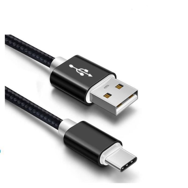 USB-C-kabel för OnePlus 8 -OnePlus 8 Pro-OnePlus 8T -OnePlus Nord N10 5G - Svart nylon 1 meter - Yuan Yuan