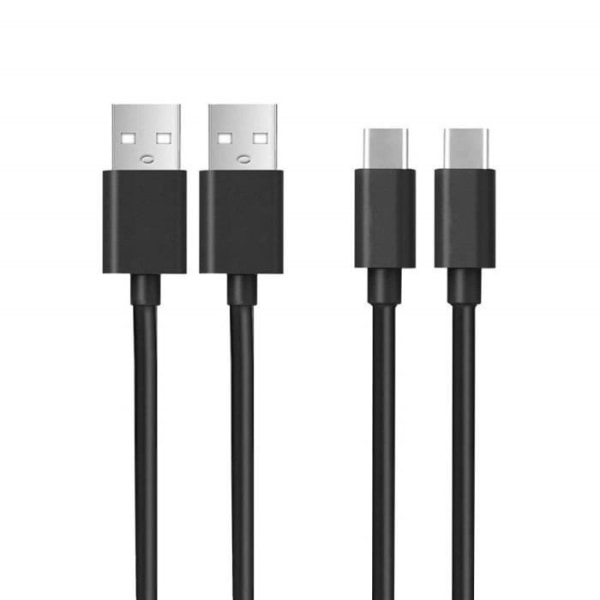 2-pack svart flätad USB Type C-kabel, SUFOWVNO USB C-kabel för Samsung Galaxy S8/S8 Plus, S9/S9 Plus, Huawei, Xiaomi, Honor