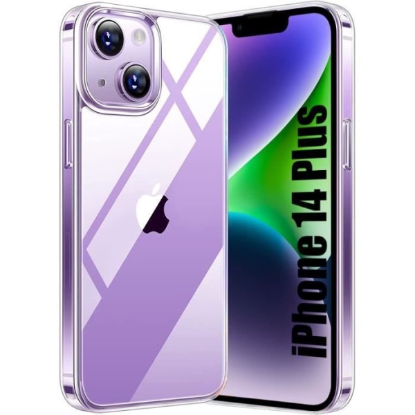 Cover til iPhone 14 Plus (6,7") Gennemsigtig beskyttelse, skridsikker, slank Transparent