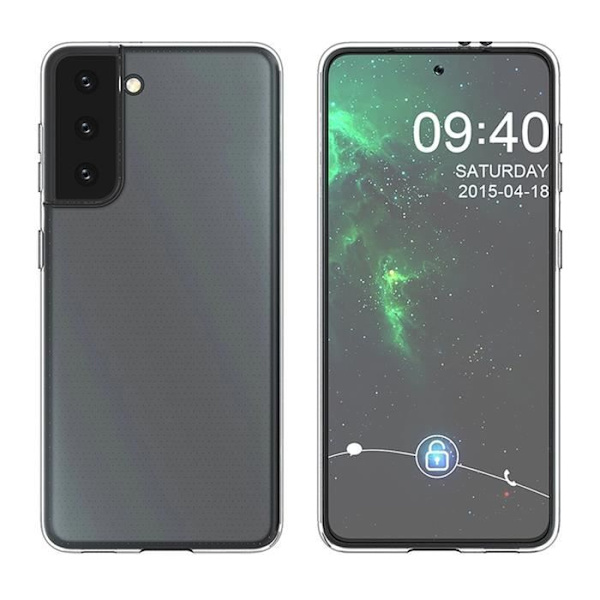 Transparent mjukskal - MYWAY - Galaxy S21+ - Svart - Unisex - Optimal skydd Transparent