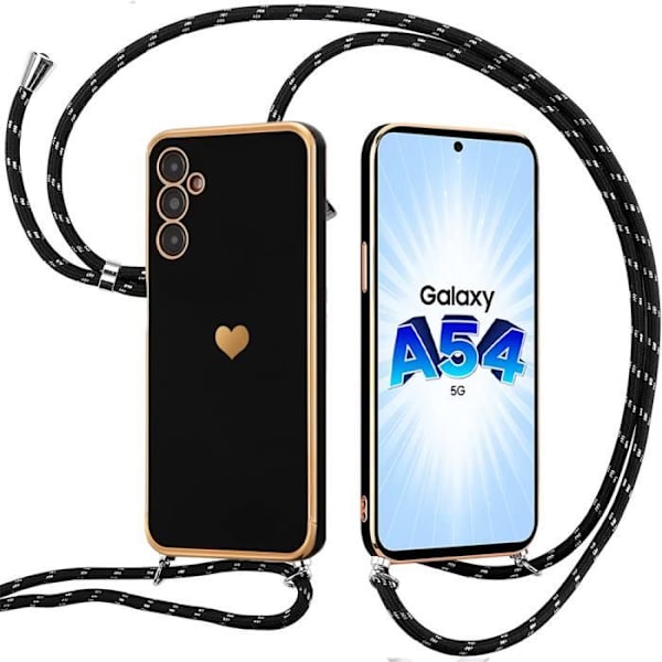 Justerbart fodral för Samsung Galaxy A54 5G Stötsäkert Anti-Scratch Ultra Slim - Svart