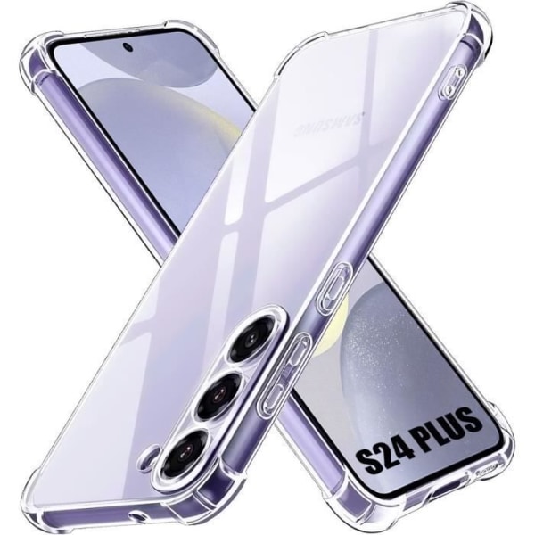 Fodral till Samsung Galaxy S24 Plus (S24+) - Silikon Stötsäker Anti-repa Transparenta smala förstärkta hörn