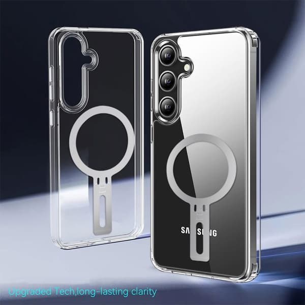 Skyddsolycka - BOOLING - för Samsung Galaxy A26 5G - Silikon Stötsäker - Fällbart Stöd - Transparent Transparent