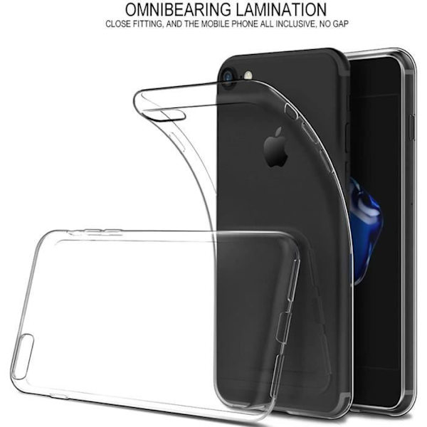Fodral för iPhone 7, iPhone 8, iPhone Se 2020 [Ultra Transparent Soft TPU Gel Silikon] Skyddsfodral med absorption