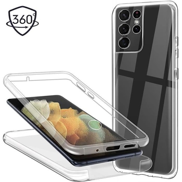 Skyddshölje - BOOLING - Samsung Galaxy S21 Ultra 5G - Flexibelt - Transparent - 360 grader Transparent