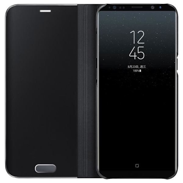Fodral till Samsung Galaxy Note 8, Clear View Flip Case Cover Slim Translucent Mirror Cover - Svart
