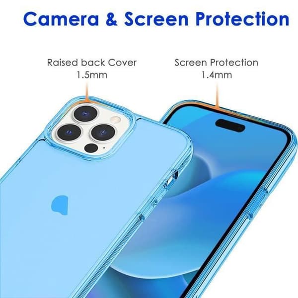 Skyddshölje - BOOLING - för iPhone 14 Pro - Mjuk Silikon Stötsäker - Blå - Elegant Design Blå