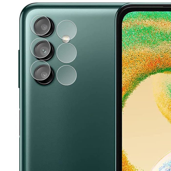2 härdade glasögon för bakkamera för Samsung Galaxy A04s Transparent