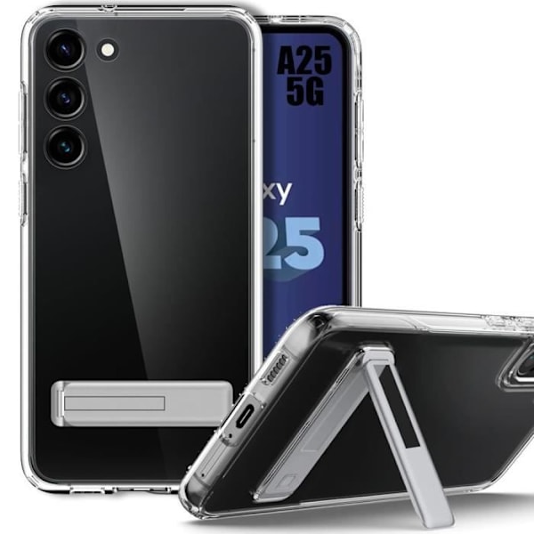 Skyddande fodral - BOOLING - Samsung Galaxy A25 5G - Transparent - Mjuk - Silikon Klar, Silver