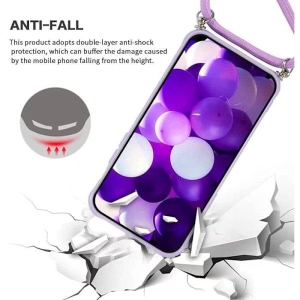 Coque - Ej specificerad - iPhone 12 Pro - Lila - Tunn - Stötskydd Lila
