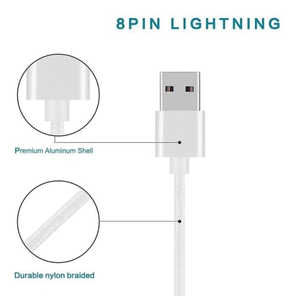 Samsung mikro-USB-laddarkabel - 2M flätad nylon mikro-USB-laddarkabel för Galaxy J7 / J4 / S3 / S6 / S6, Moto G5 / E5, Nex