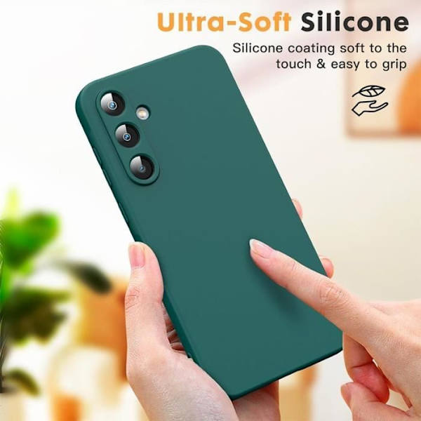 Fodral till Samsung Galaxy A06 - Mjukt Silikonskydd Anti-Scratch - Midnattsgrön