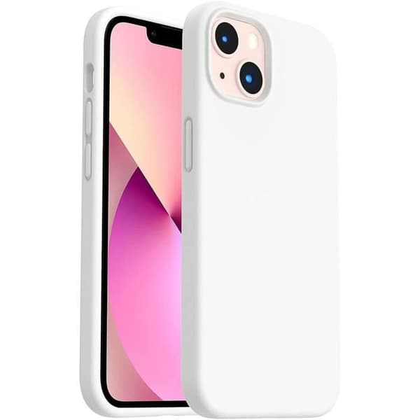 Siliconfodral - för iPhone - 13 mini - Vit - Rep-resistant - Stötabsorberande - Mjuk Vit