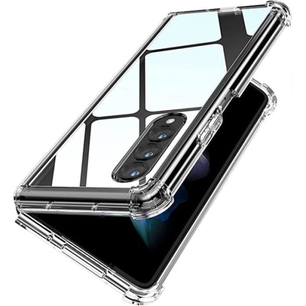 Silikonfodral till Samsung Galaxy Z Fold 4, Stötsäker Anti-Scratch Bumper Slim Transparent