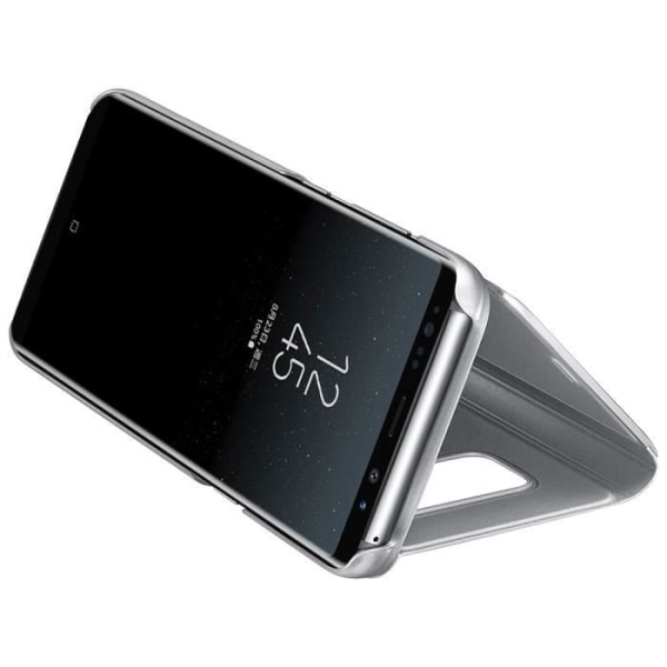 Fodral till Samsung Galaxy Note 8 ,Clear View Smart Cover Stativ Spegel Stötsäkert skal - Silver