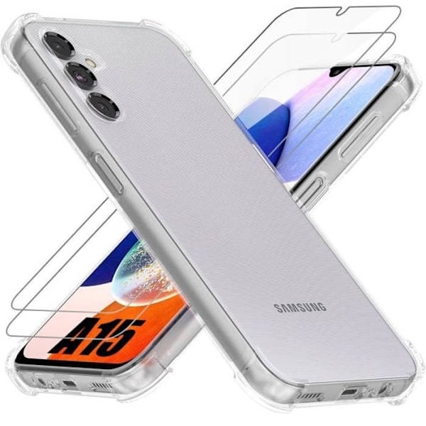 Skyddande skal - BOOLING - Samsung Galaxy A15/A15 5G - Flexibelt - Stötresistent - Transparent Transparent