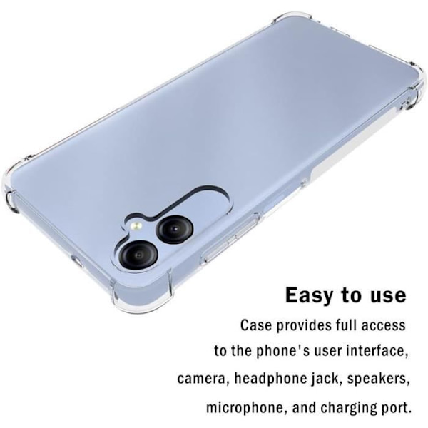 Skyddshölje - BOOLING - Samsung Galaxy A05 - Stötabsorberande - Transparent - 2 Härdade Glas Transparent