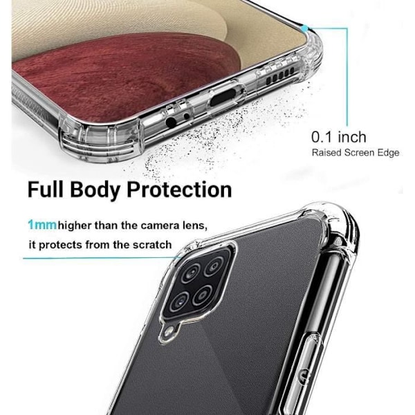 Skyddsskal - PROSHOP - för Samsung M32 - Högkvalitativ silikon - Förstärkta hörn - Mjuk och transparent Transparent