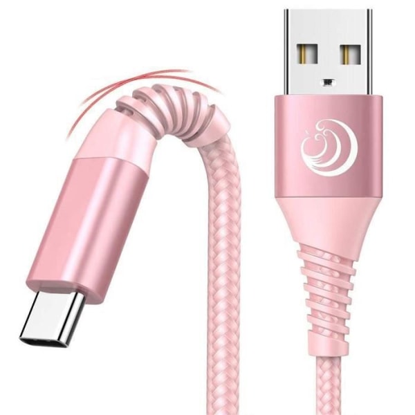USB typ C-kabel [2M,2-pack] Laddarkabel 3A snabbladdning flätad nylon Ultra stark sladd för Samsung Galaxy S21 S20 S8 [83]