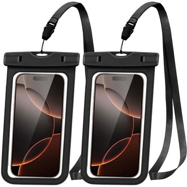 2x Vattentät Fodral för Redmi Note 15/Note 15 Pro/Note 14 Pro Plus/Note 13/Note 12/Note 11/11S/10 - Svart Svart