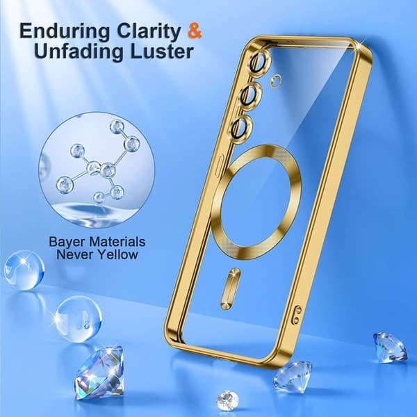 Skyddsskal - BOOLING - för Samsung Galaxy A07 - Guld - Stötsäker - Kameraskydd gyllene