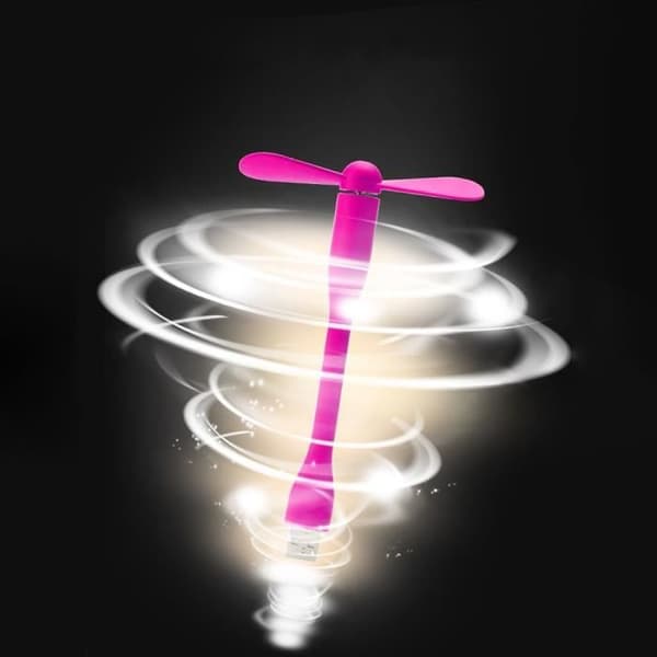Mini USB Flexibel Fläkt - YIOU - Rosa - 22 dB - 14 cm Lång - Tyst Ros