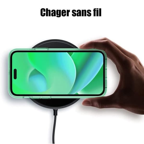 Coque - BOOLING - för iPhone 14 Pro Max - Flexibel - Ljusgrön - 2 Härdat glas Ljusgrön