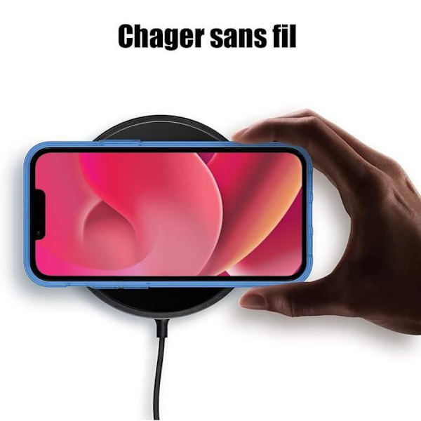 Silikonfodral till iPhone 14 Skydd Mjukt Stötsäkert Semi-Transparent Blå Blå