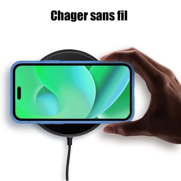 Skyddsfodral till iPhone 14 Pro Max - BOOLING - Mjuk - Halvtransparent - Stötsäker - Blå Blå