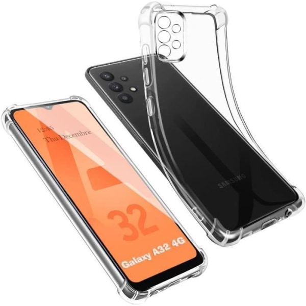 Beskyttelsesetui til Samsung Galaxy A32 4G - PROSHOP - Blødt gel cover - Gennemsigtig - Anti-chok Transparent