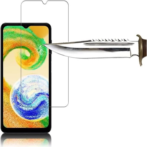 Set med 2 härdat glas för Samsung A04s högupplösta skärmskydd Transparent