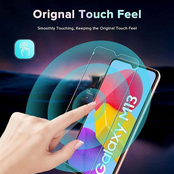 [2 stycken] Härdat glas - BOOLING - för Samsung M13 4G - Skärmskydd - Svart Transparent